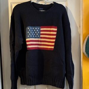 Polo Ralph Lauren Navy American Flag Sweater